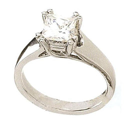 2 Carat Princess Solitaire Real Diamond Ring Engagement