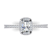 2 Carat Radiant Cut Real Diamond Ring Cathedral Setting Gold 14K