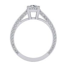 2 Carat Radiant Cut Real Diamond Ring Cathedral Setting Gold 14K