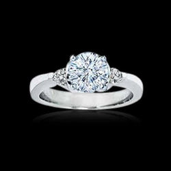 2 Carat Real Diamonds 3 Stone Engagement Ring Gold White