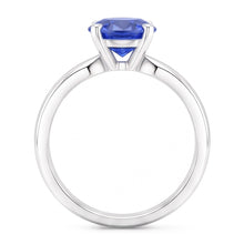 2 Carat Round Sapphire Engagement Ring