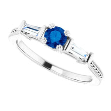 2 Carat Sapphire With Diamonds Ring
