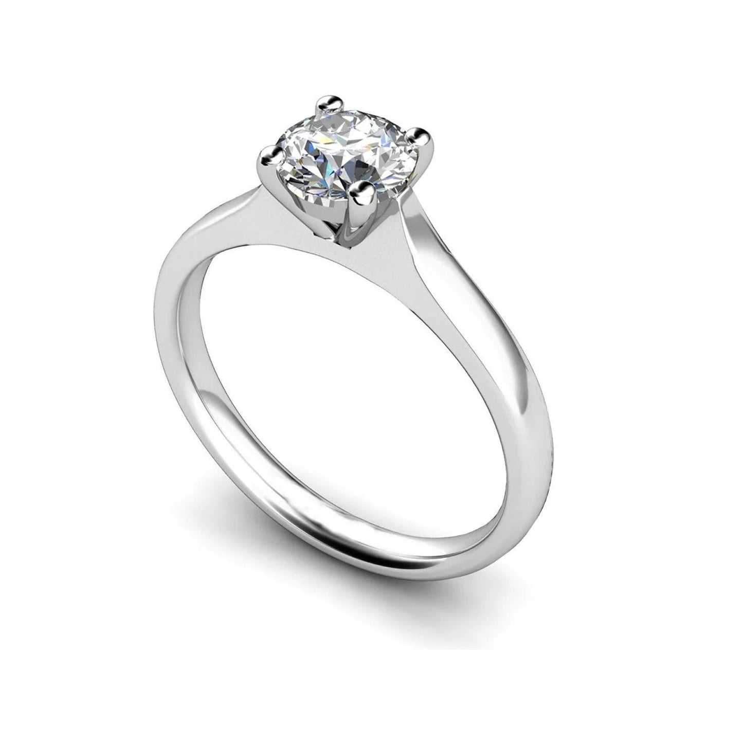 2 Carat Solitaire Real Diamond Anniversary Ring White Gold 14K