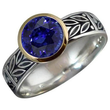 2 Carat Solitaire Ring Round Tanzanite AAA Antique Style Jewellery