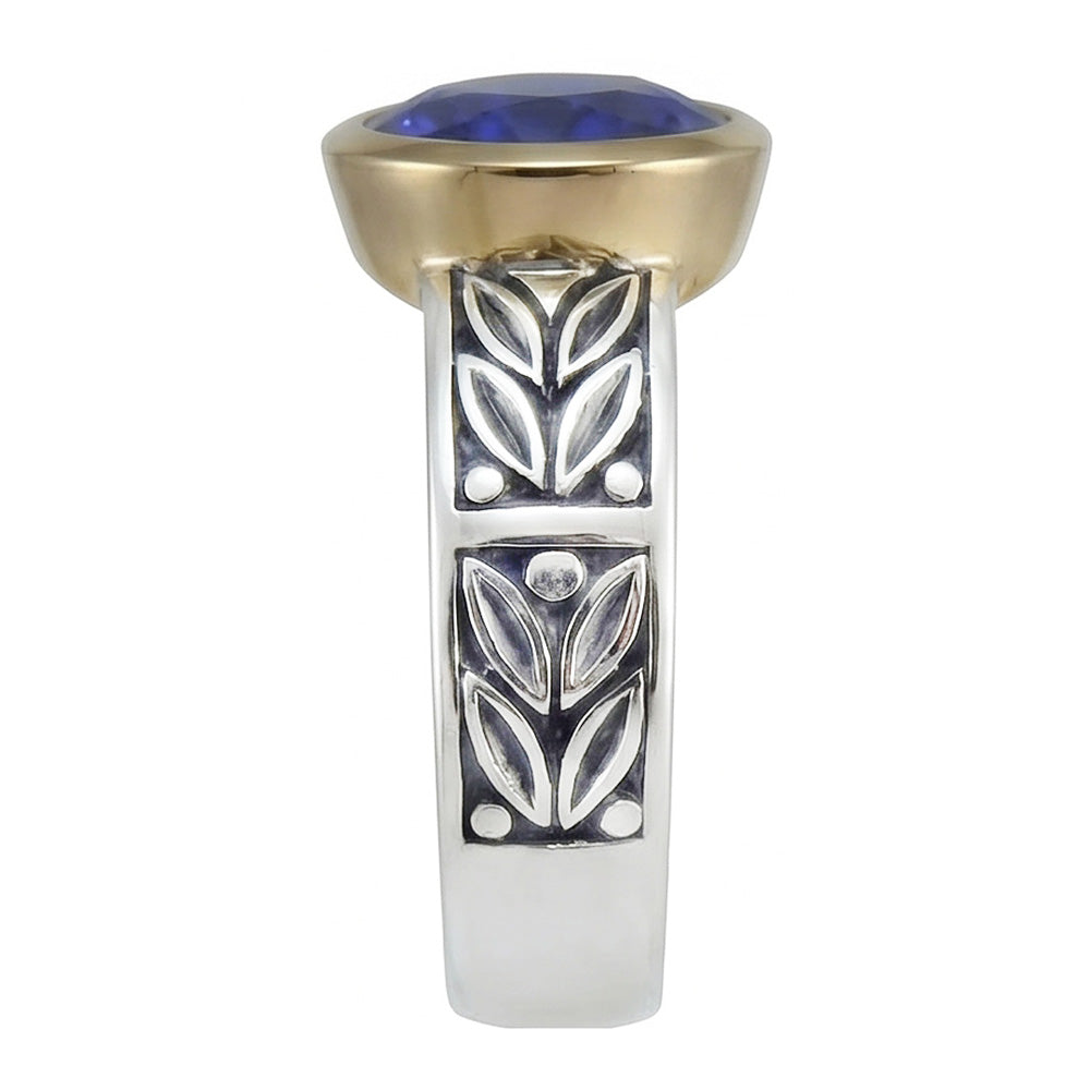 2 Carat Solitaire Ring Round Tanzanite AAA Antique Style Jewellery