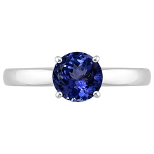 2 Carat Tanzanite Solitaire Ring New Solid 14K White Gold