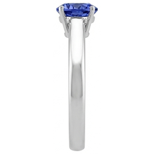 2 Carat Tanzanite Solitaire Ring New Solid 14K White Gold