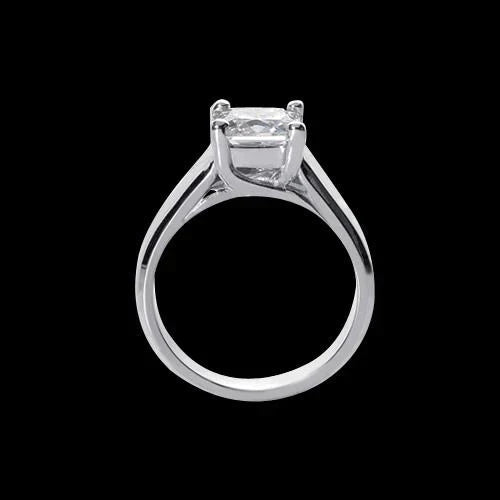 2 Carat Trellis Setting Princess Diamond Ring