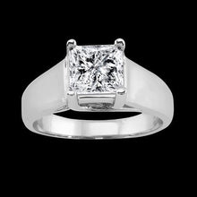 2 Carat Trellis Setting Princess Genuine Natural Earth Mined Diamond Ring