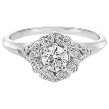 2 Carats Antique Style Round Real Natural Earth Mined DIAMOND ( NOT LAB GROWN ) Engagement Ring White Gold 14K