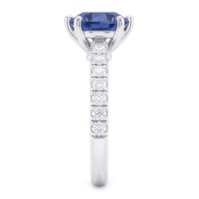 2 Carats Blue Natural Earth Mined Diamond Engagement Ring 6 Prong Gemstone