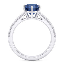 2 Carats Blue Natural Earth Mined Diamond Engagement Ring 6 Prong Gemstone
