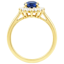 2 Carats Blue Tanzanite And Natural Earth Mined Diamond Wedding Ring Yellow Gold 14K