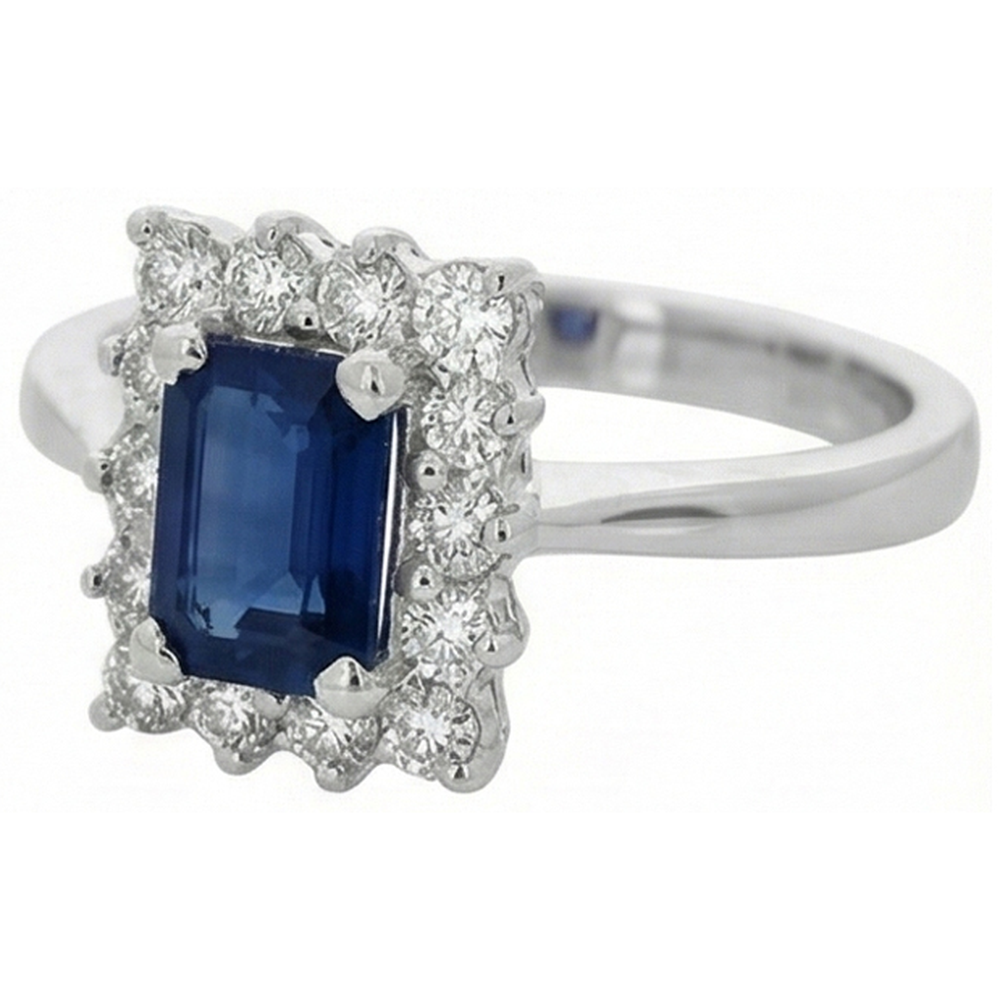 natural round sapphire 2ct ring side angle