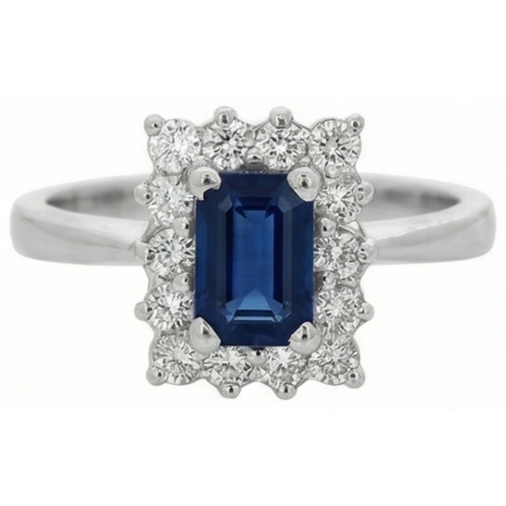 natural round sapphire 2ct ring close up detail
