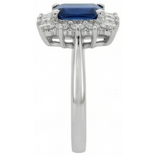 natural round sapphire 2ct ring with diamond accents