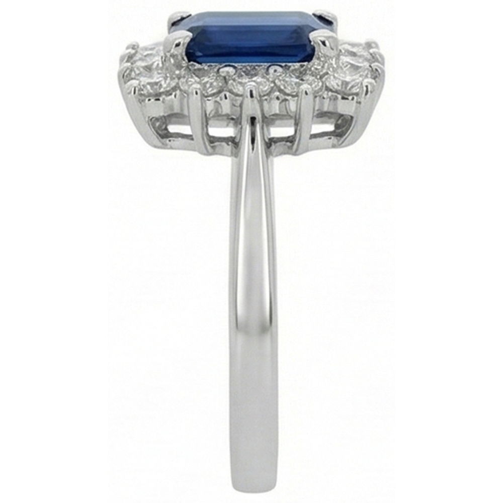 natural round sapphire 2ct ring with diamond accents