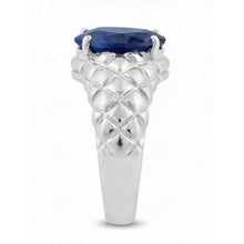 2 Carats Gemstone Jewellery Trillion Sapphire Ring Antique Style