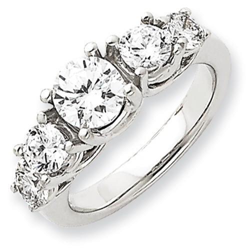 2 Carats Natural Diamond Anniversary Ring Women White Gold 14K Jewelry