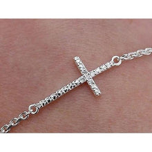 2 Carats Natural Diamond Bracelet Cross Prong Set Women White Gold Jewelry
