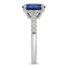 2 Carats Oval Sri Lanka Blue Sapphire Natural Earth Mined DIAMOND ( NOT LAB GROWN ) Ring White Gold 14K