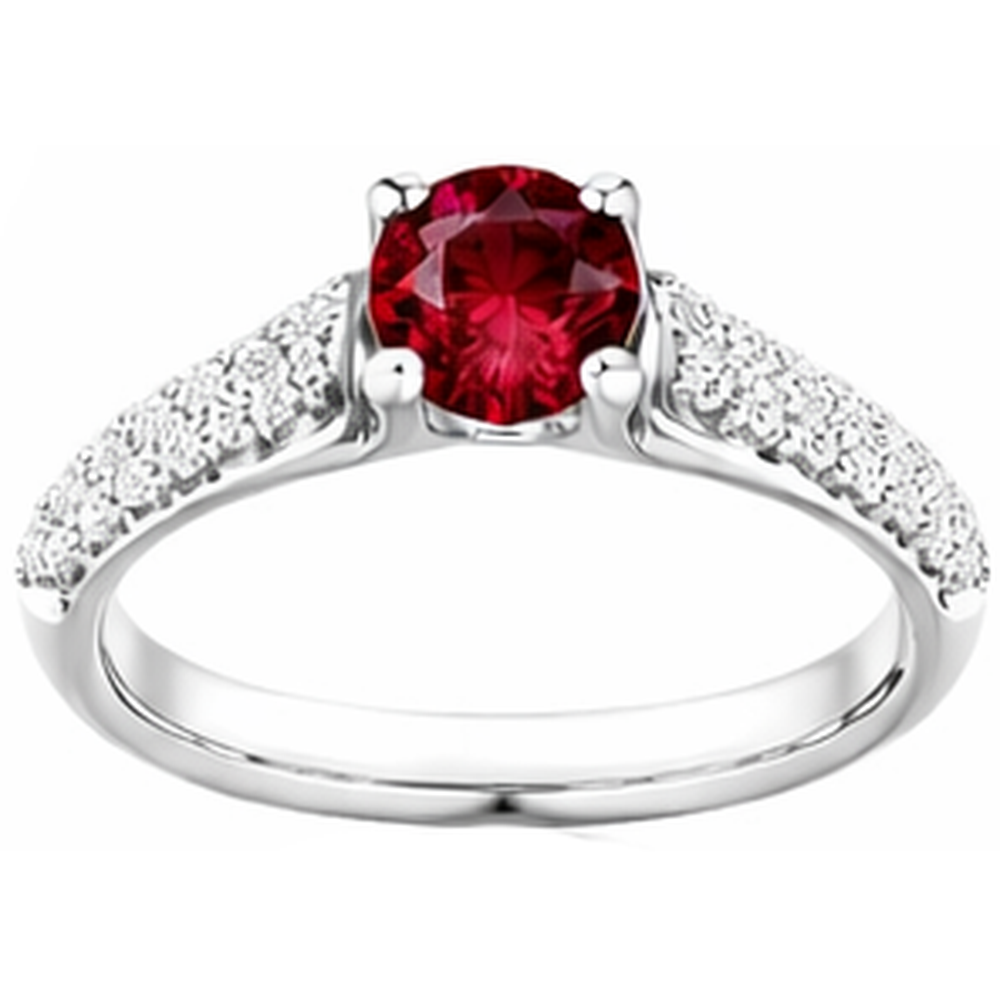 natural round ruby 2ct ring side angle