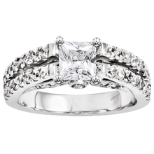 2 Carats Princess Cut Real Natural Earth Mined DIAMOND ( NOT LAB GROWN ) Engagement Ring White Gold 14K Jewellery