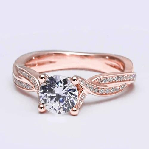 2 Carats Real Diamond Engagement Solitaire Ring With 