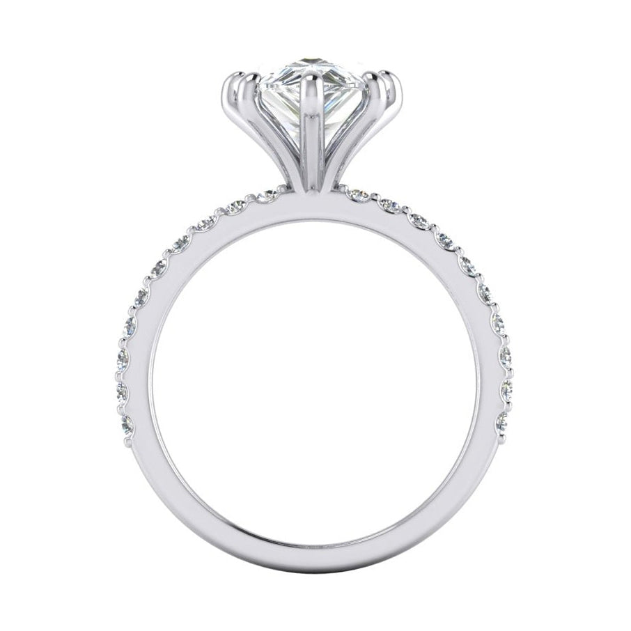 2 Carats Real Natural Earth Mined Diamond Ring Women White Gold 14K Solitaire With Accent