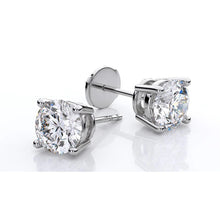 2 Carats Real Diamond Stud Earring White Gold 14K
