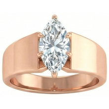 2 Carats Rose Gold Marquise Natural Earth Mined Diamond Engagement Ring