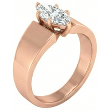 2 Carats Rose Gold Marquise Natural Earth Mined Diamond Engagement Ring