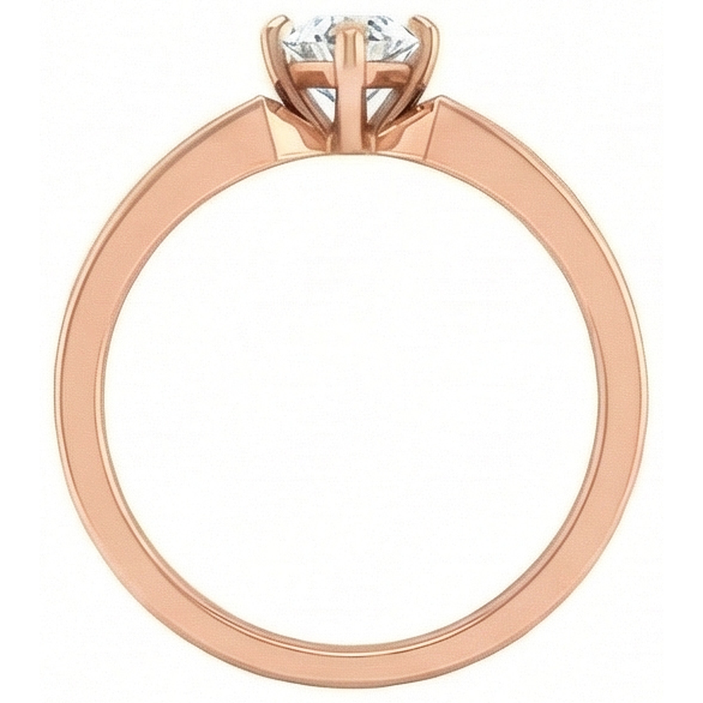 2 Carats Rose Gold Marquise Natural Earth Mined Diamond Engagement Ring