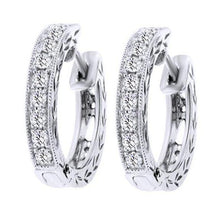 2 Carats Round Cut F Vvs1 Natural Diamond Women Hoop Ear Ring White Gold 14K