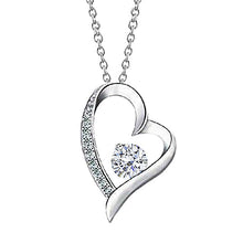 2 Carats Round Diamond Natural Heart Pendant White Gold Jewelry Sparkling