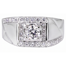 2 Carats Round Natural Earth Mined Diamond Men's Anniversary Ring White Gold 14K Jewellery