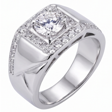 2 Carats Round Natural Earth Mined Diamond Men's Anniversary Ring White Gold 14K Jewellery
