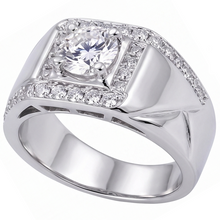 2 Carats Round Natural Earth Mined Diamond Men's Anniversary Ring White Gold 14K Jewellery
