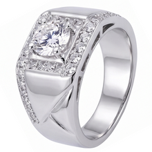 2 Carats Round Natural Earth Mined Diamond Men's Anniversary Ring White Gold 14K Jewellery