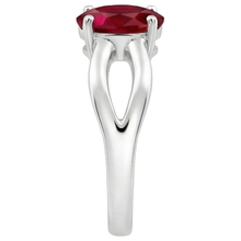 2 Carats Solitaire Prong Set Ruby Wedding Ring White Gold 14K