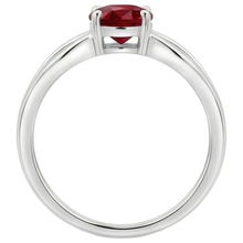 2 Carats Solitaire Prong Set Ruby Wedding Ring White Gold 14K