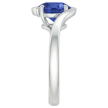 2 Carats Solitaire Ring Ceylon Sapphire Tension Style Gold Jewellery