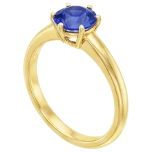 2 Carats Solitaire Ring Genuine Yellow Gold Sri Lankan Sapphire