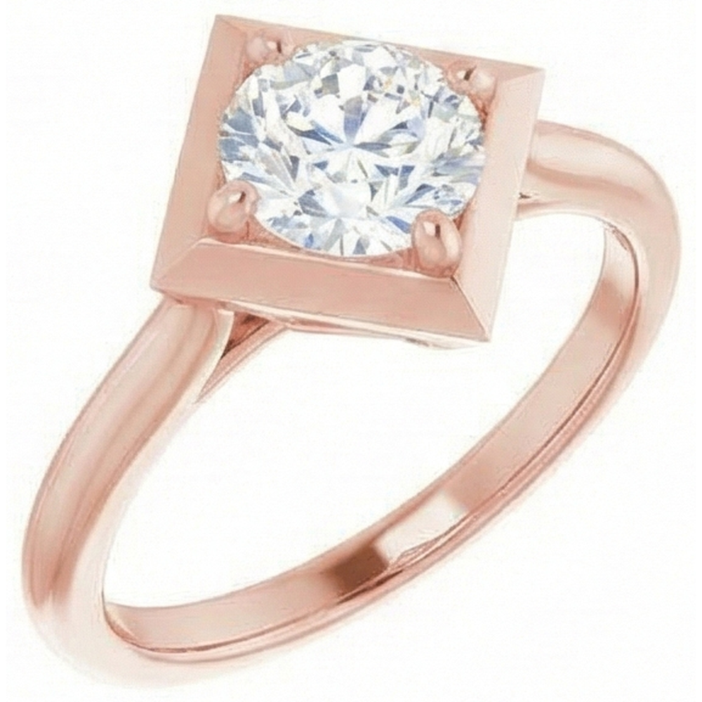 2 Carats Solitaire Ring Old Mine Cut Natural Earth Mined Diamond Kite Style Jewellery
