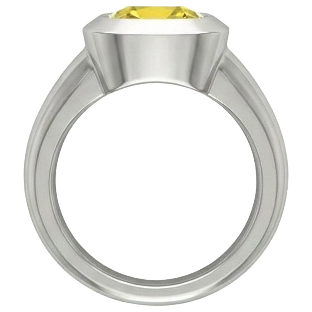 2 Carats Solitaire Yellow Sapphire Ring Gold Jewellery