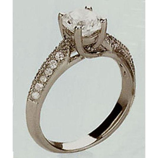 2 Carats Vintage Style Diamond Engagement Ring White Gold 14K