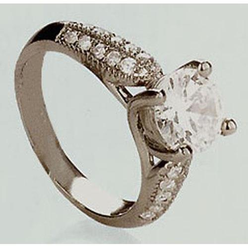 2 Carats Vintage Style Real Diamond Engagement Ring White Gold 14K