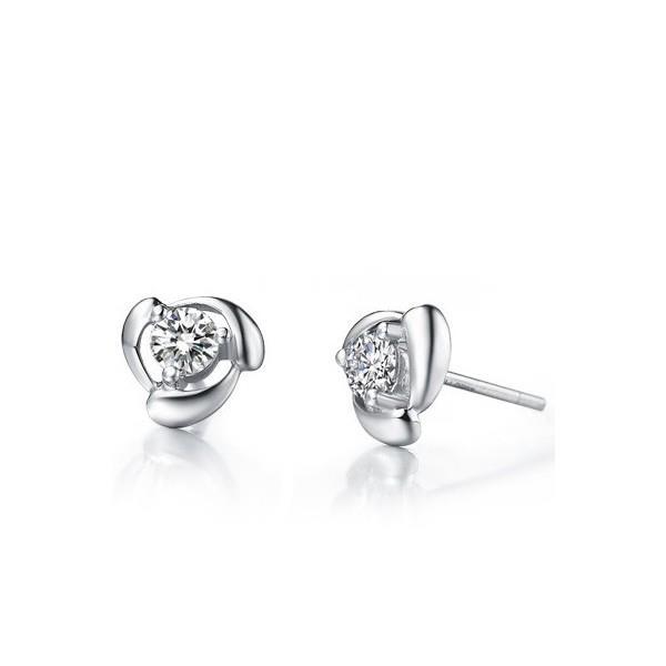 2 Carats Women Round Cut Real Diamonds Stud Earrings