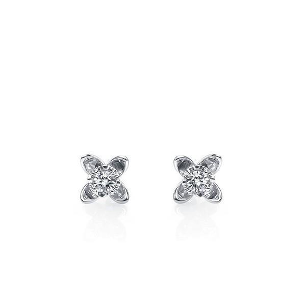 2 Carats Women Studs Earring Natural Round Cut Diamonds