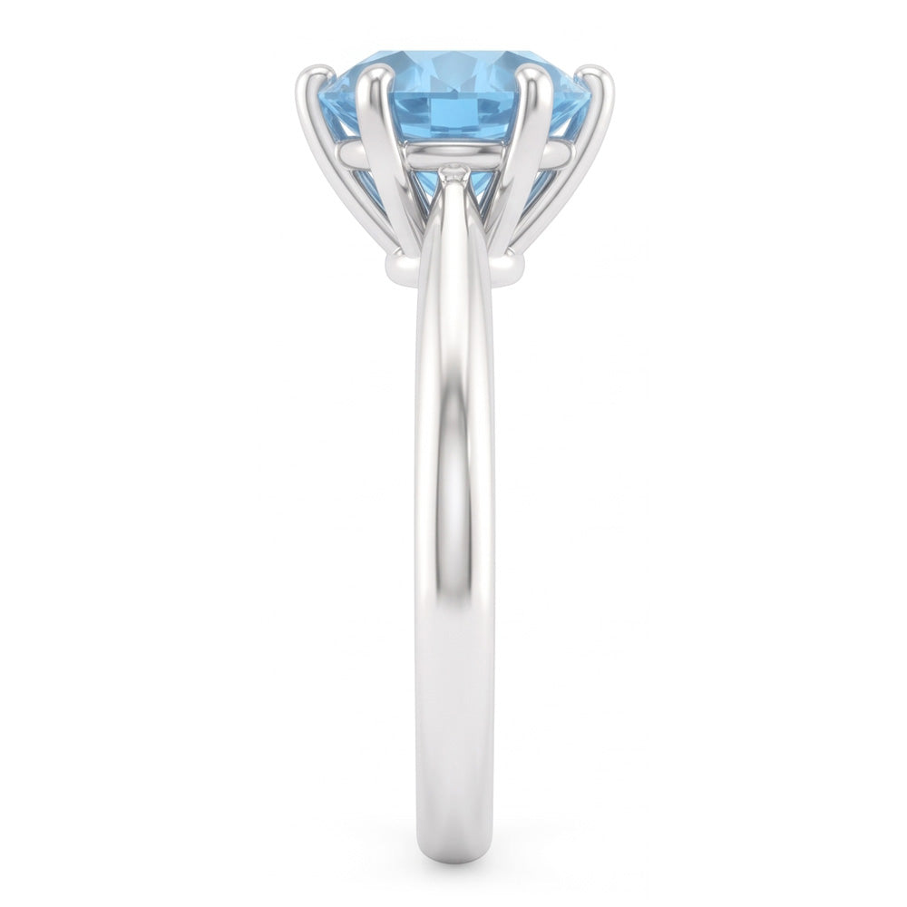 2 Ct Blue Natural Earth Mined Diamond Engagement Gemstone Ring White Gold